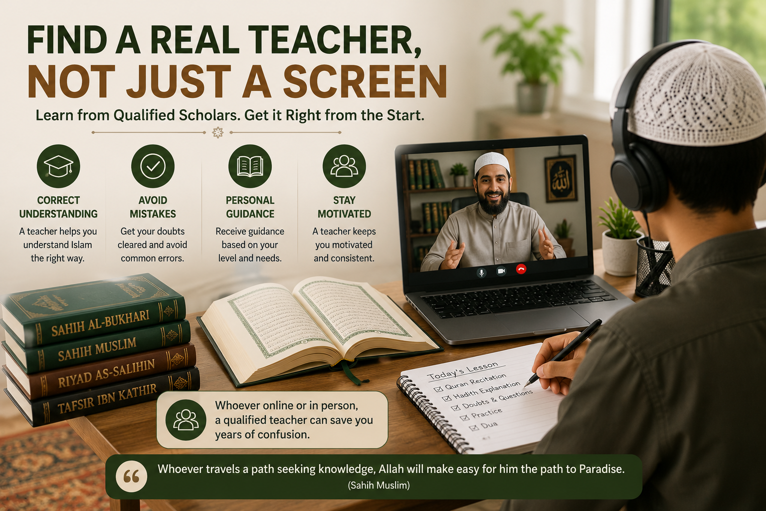 Qualified Islamic teacher online