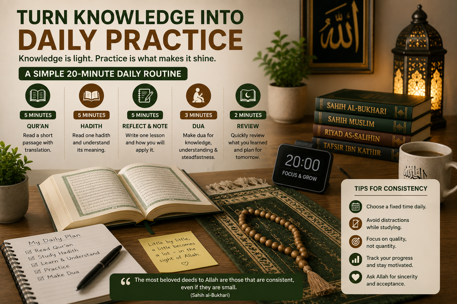 Turn knowledge into daily practice