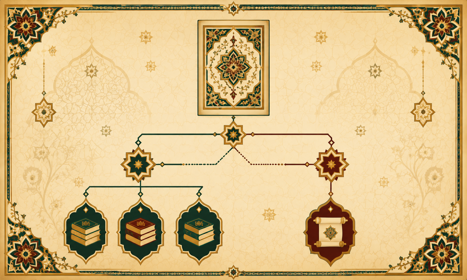 Diagram of how the hadith collection finder scores and matches collections