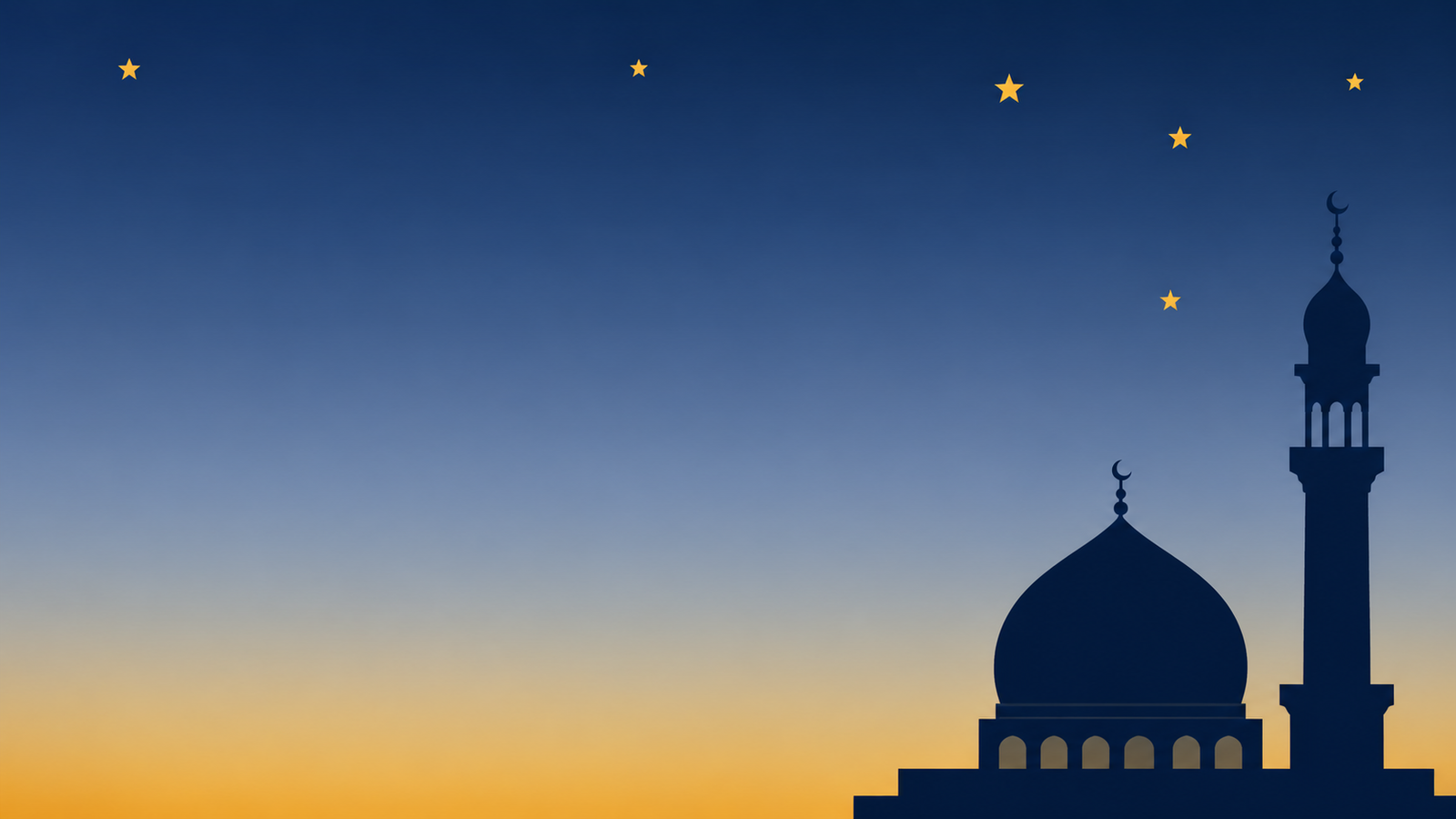 Isha time finder tool showing a mosque silhouette against a twilight night sky used to calculate Isha prayer time