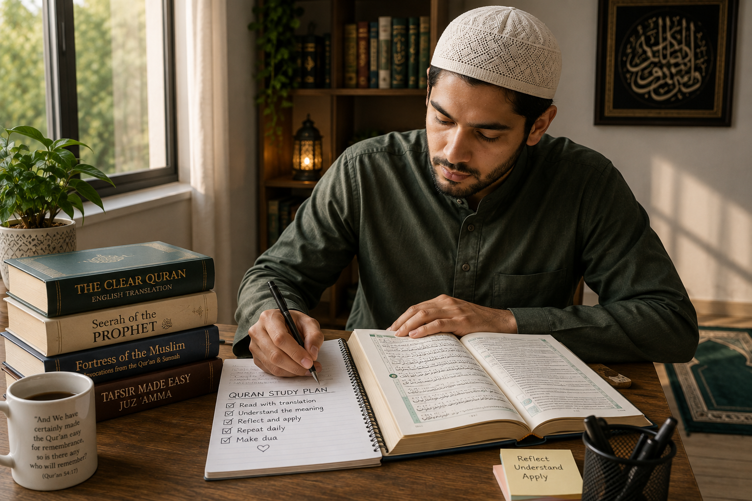 New Muslim reading Quran translation for daily study