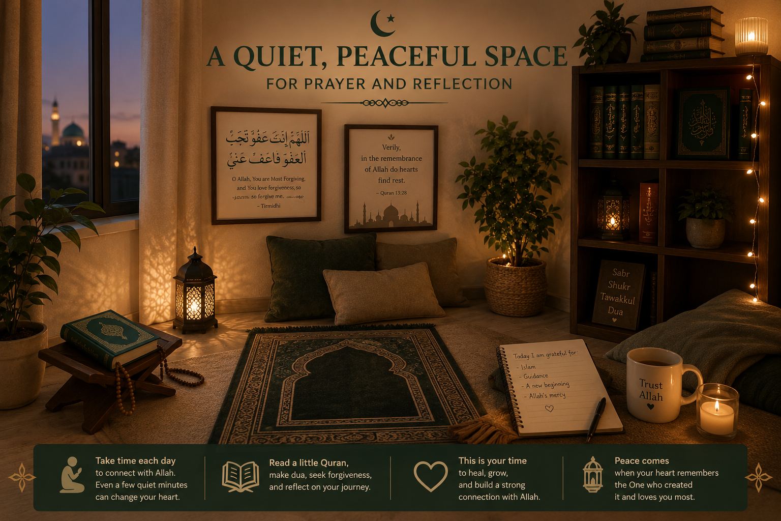 A quiet, peaceful space for prayer and reflection