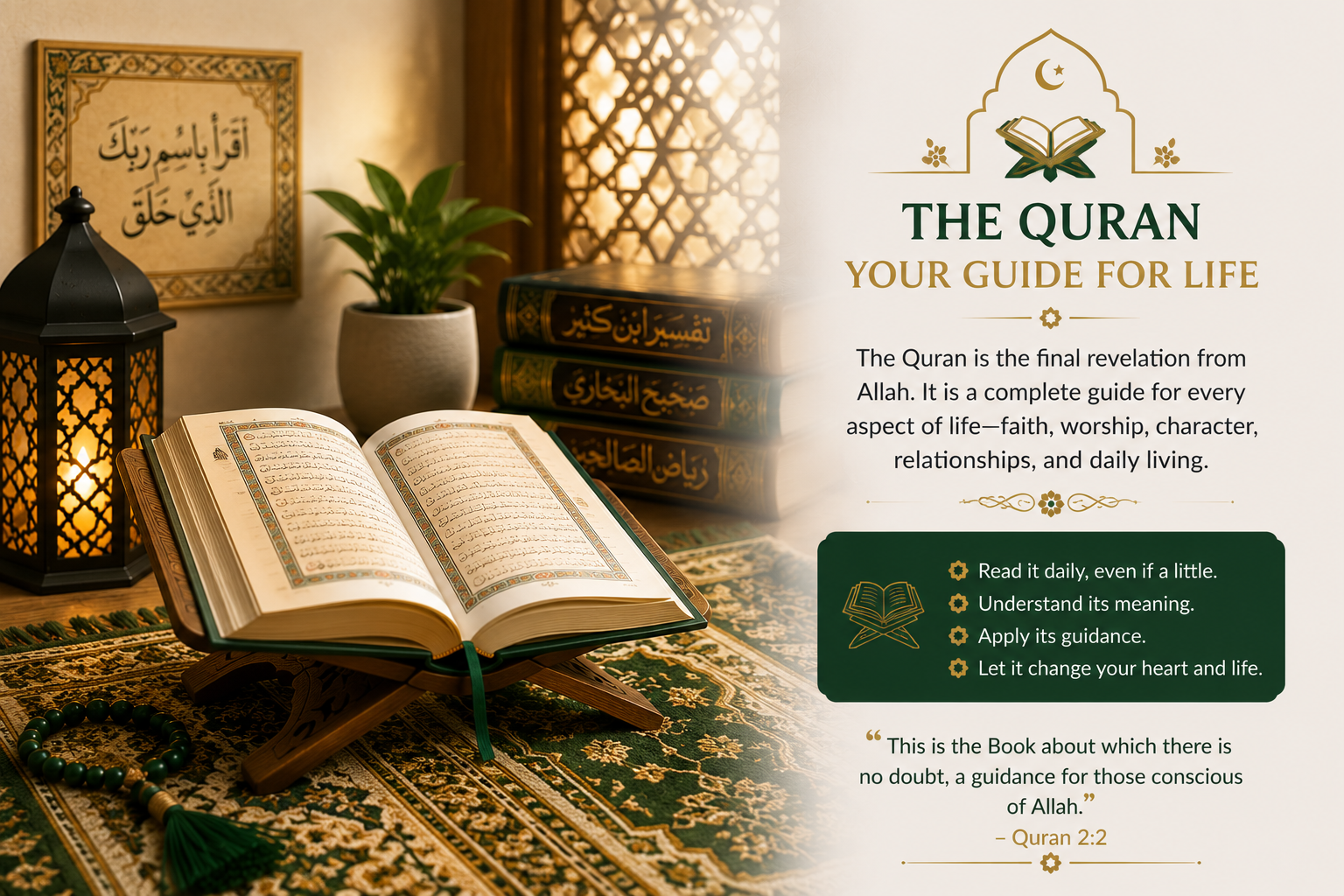 Quran study guide for new Muslims — Quran open for study
