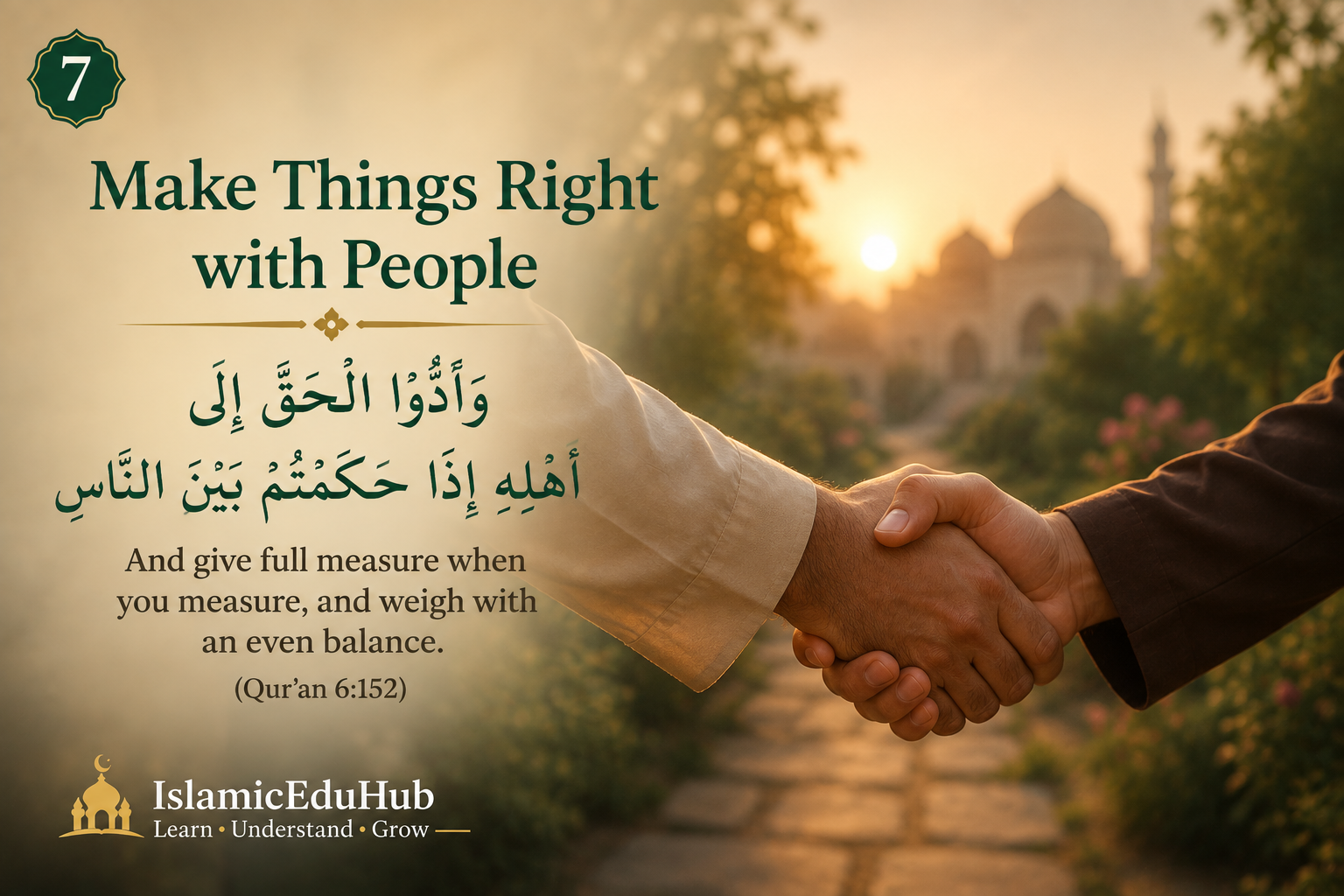 Two people reconciling and making amends