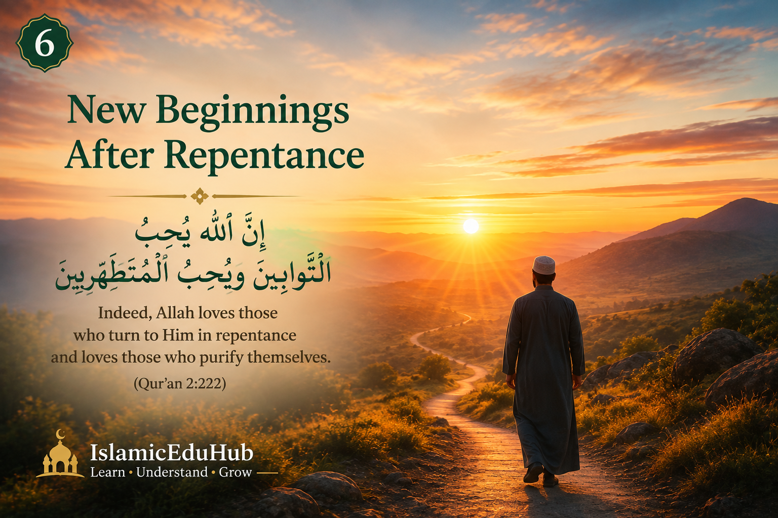 Sunrise symbolizing a fresh start after repentance