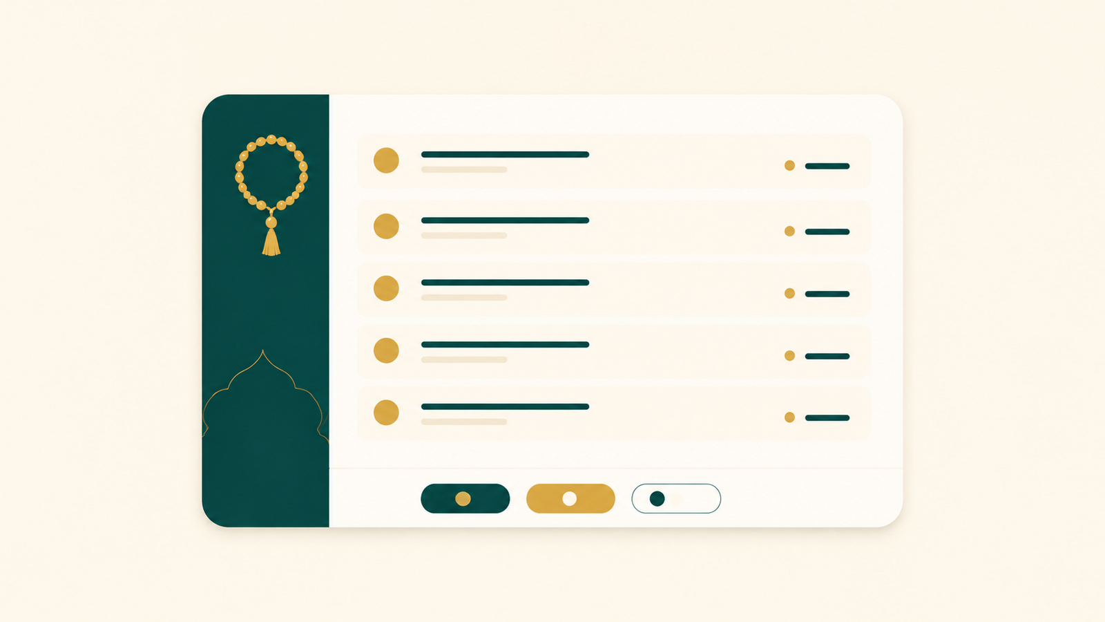 Fasting Days Calculator app preview showing a generated Qaḍā' fasting schedule