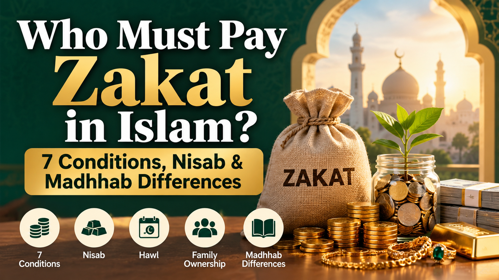 Who Must Pay Zakat in Islam – 7 Conditions, Nisab and Madhhab Differences